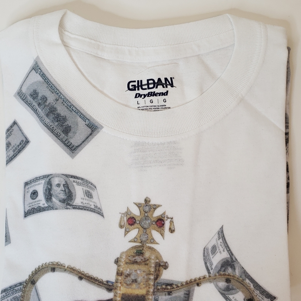 Cat tee Gray Cat Notorious B.I.G Biggie Smalls HipHop Rapper Gangster Thug Kitty - Picture 6 of 10
